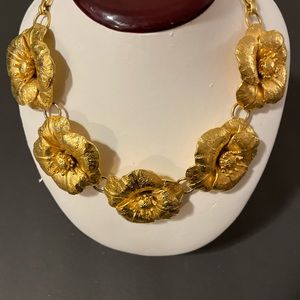 Yves Saint Laurent Rive Gauche Floral Vintage Extension Necklace